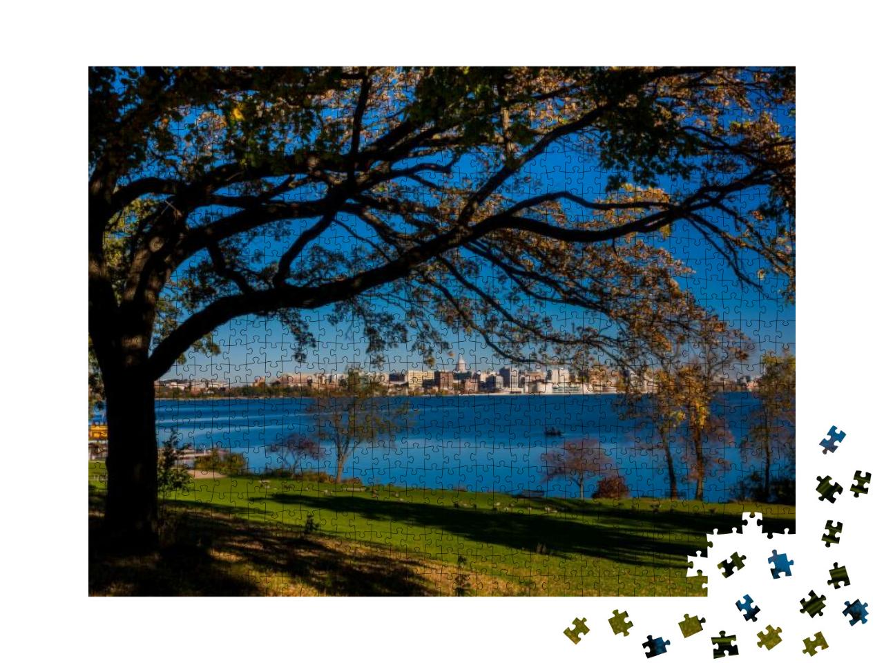 Skyline of Madison, Wisconsin... Jigsaw Puzzle with 1000 pieces