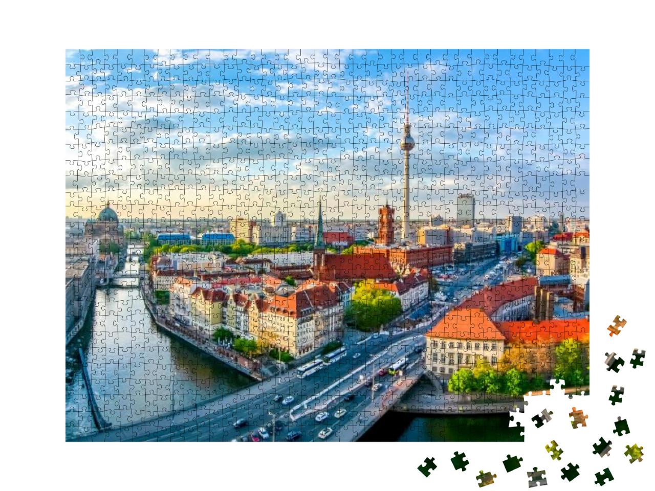 Berlin Cityscape with Berlin Cathedral & Television Tower... Jigsaw Puzzle with 1000 pieces