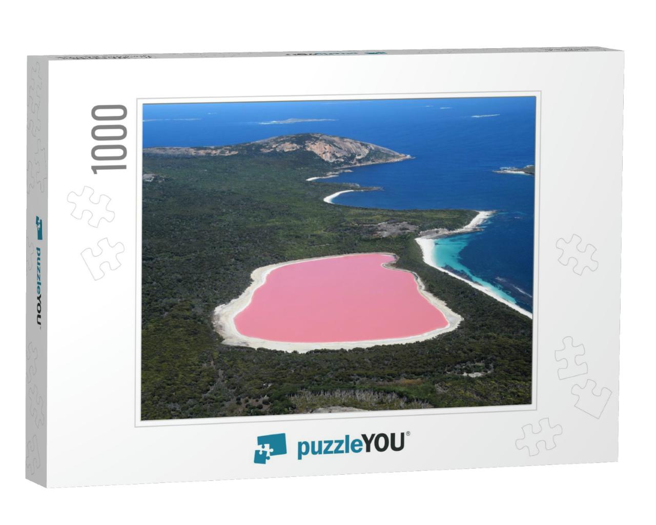 The Amazing Lake Hillier, So-Called Pink Lake, Famous Lan... Jigsaw Puzzle with 1000 pieces