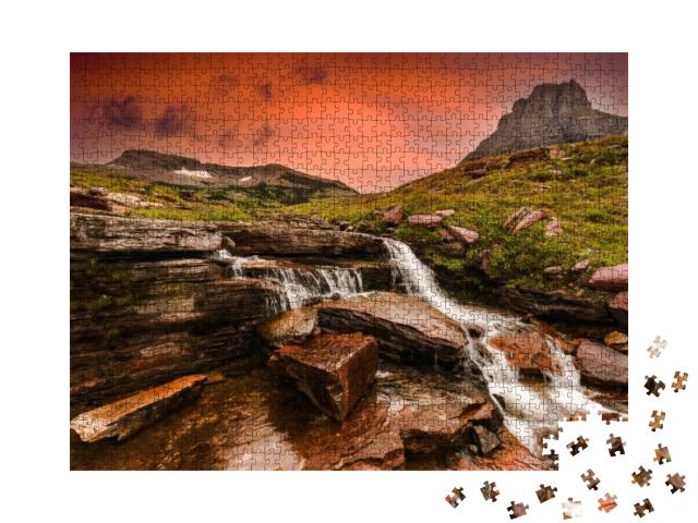 The Hanging Gardens in Glacier National Park, Montana, Us... Jigsaw Puzzle with 1000 pieces