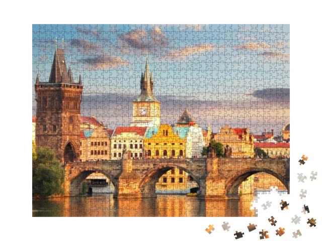 Prague - Charles Bridge, Czech Republic... Jigsaw Puzzle with 1000 pieces