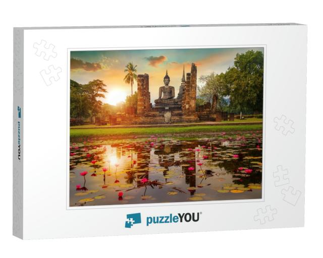 Wat Mahathat Temple in the Precinct of Sukhothai Historic... Jigsaw Puzzle