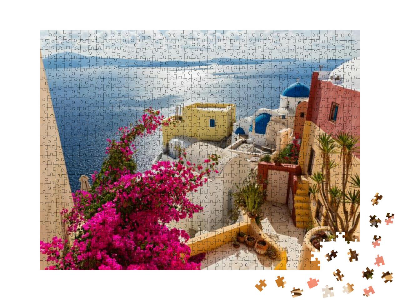 Beautiful Architecture in Island Santorini, Greece... Jigsaw Puzzle with 1000 pieces