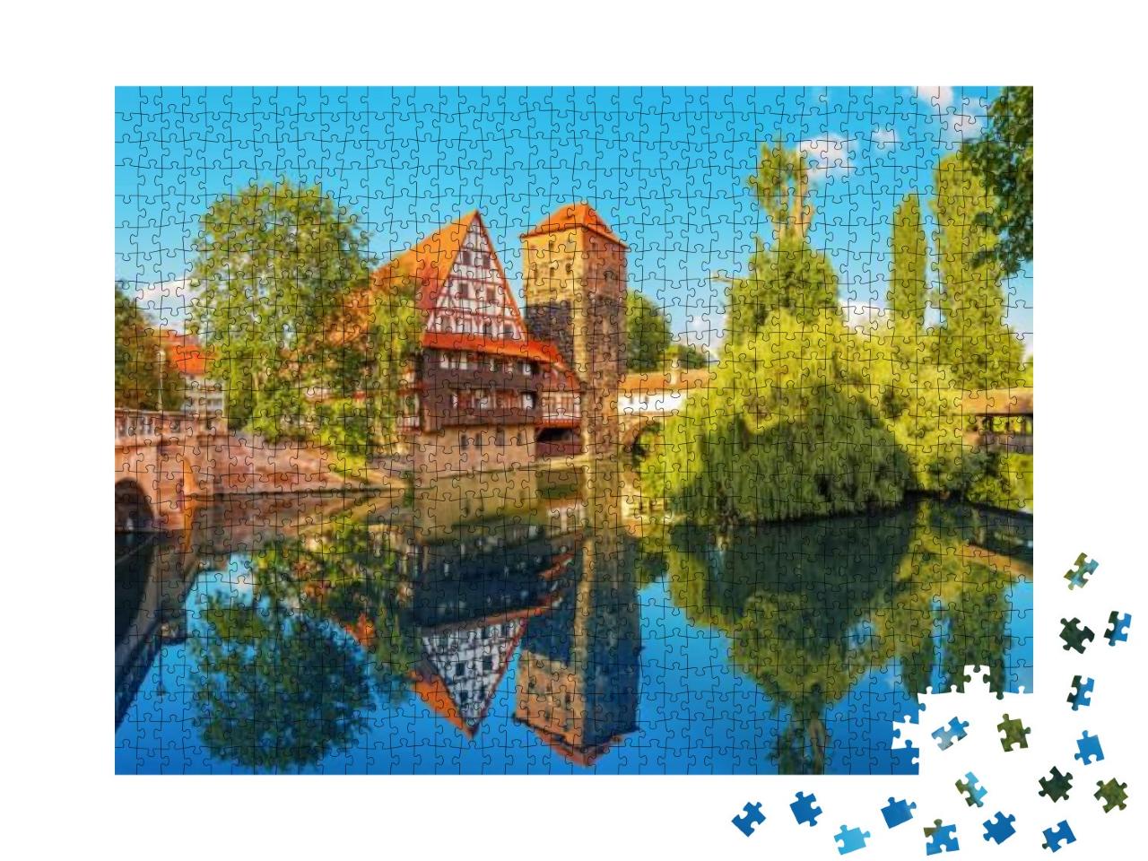 A Colorful & Picturesque View of the Half-Timbered Old Ho... Jigsaw Puzzle with 1000 pieces