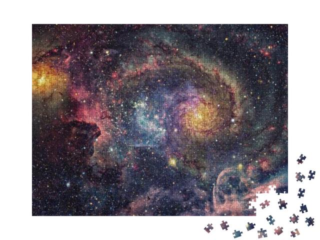 Galaxy & Nebula. Abstract Space Background. Elements of T... Jigsaw Puzzle with 1000 pieces
