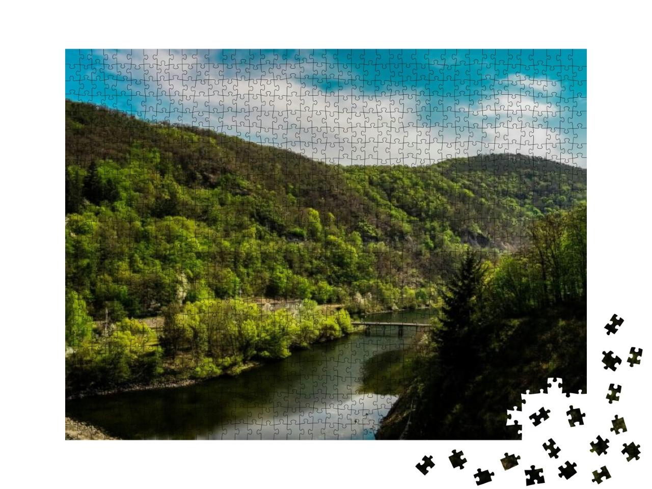 The Lust Nature in Edersee Reservoir in Hessen, Germany... Jigsaw Puzzle with 1000 pieces