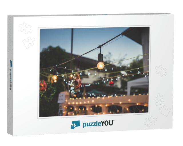 Light Bulb, Decorative Outdoor Hanging in the Garden... Jigsaw Puzzle
