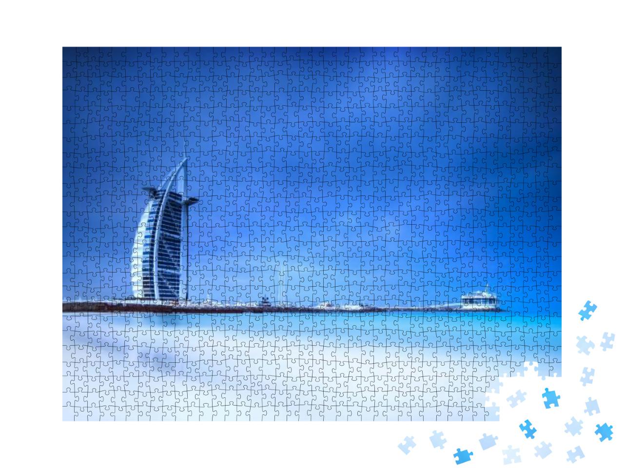 Burj Al Arab Hotel on Jumeirah Beach in Dubai, Modern Arc... Jigsaw Puzzle with 1000 pieces