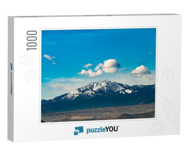 Snow Covered Slide Mountain or Mt. Rose, South of Reno, N... Jigsaw Puzzle with 1000 pieces