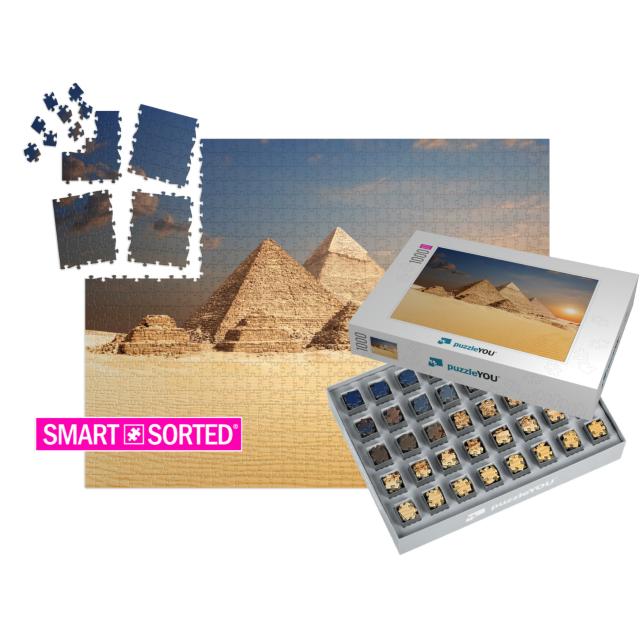 Famous Egyptian Pyramids of Giza, Beautiful View... | SMART SORTED® | Jigsaw Puzzle with 1000 pieces