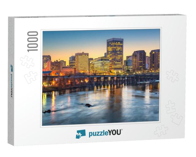 Richmond, Virginia, USA Downtown Skyline on the James Rive... Jigsaw Puzzle with 1000 pieces