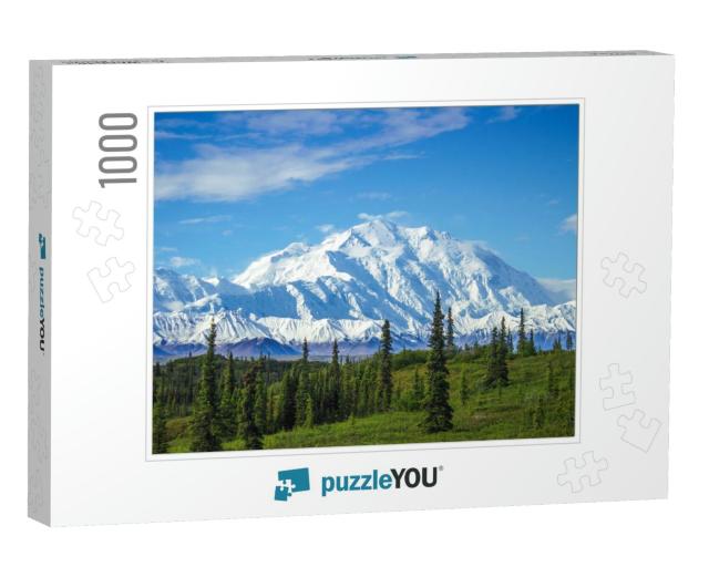 Early Morning View of Mount Denali, the Tallest Peak in C... Jigsaw Puzzle with 1000 pieces
