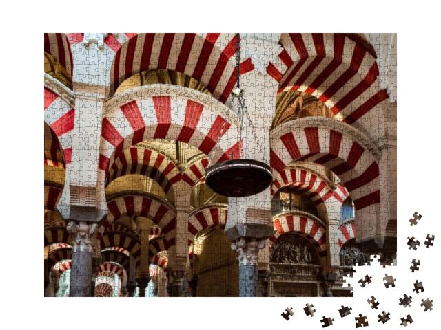 Interior of Mosque-Cathedral of Cordoba Mezquita-Cathedra... Jigsaw Puzzle with 1000 pieces