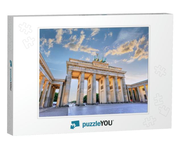 Berlin Brandenburg Gate Brandenburger Tor When Sunset, Be... Jigsaw Puzzle