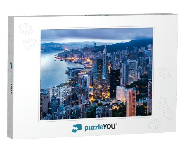 Hong Kong City View from the Peak At Twilight... Jigsaw Puzzle