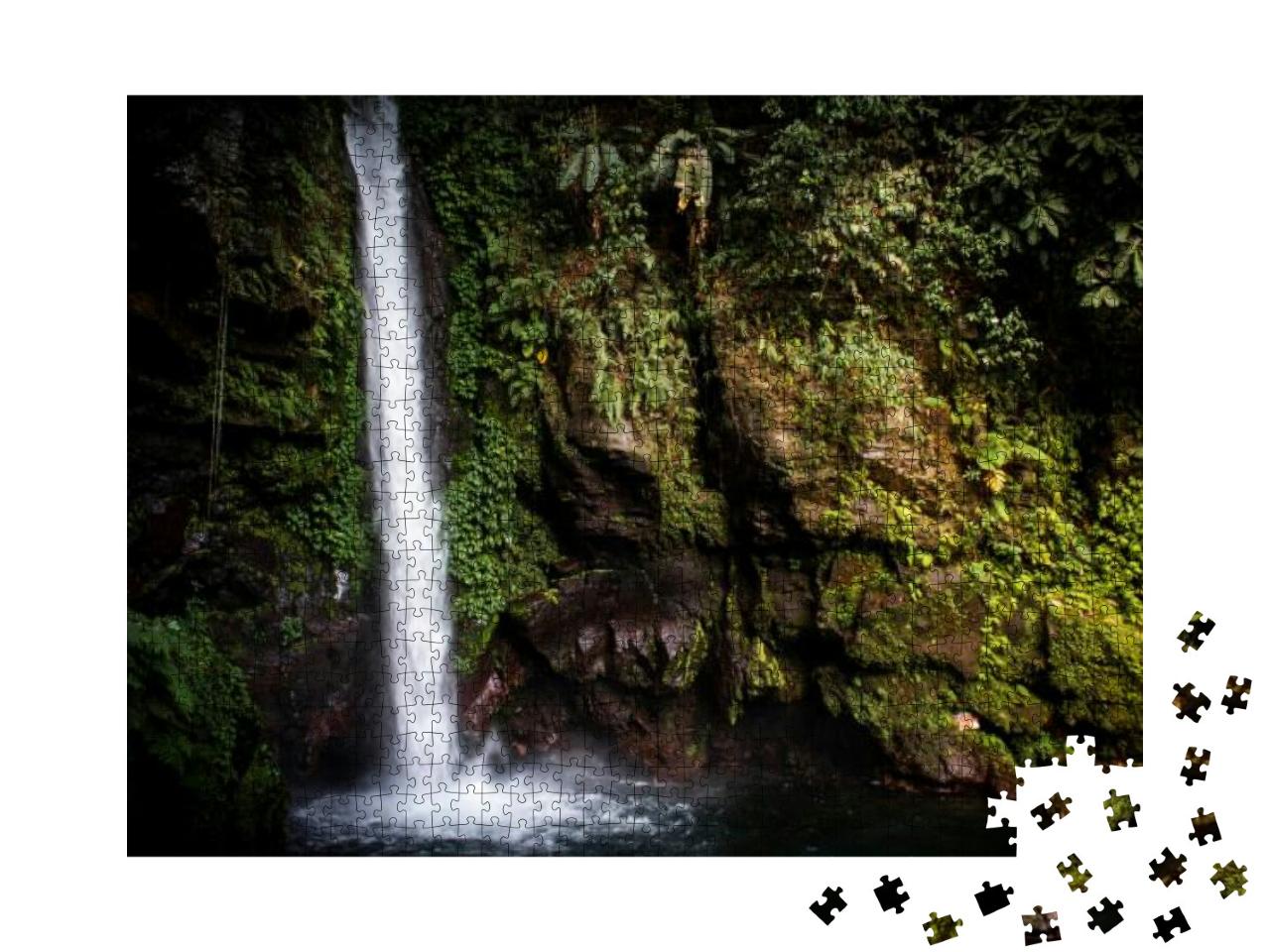 The Beautiful Tuasan Waterfall Tucked Away in the Jungles... Jigsaw Puzzle with 1000 pieces