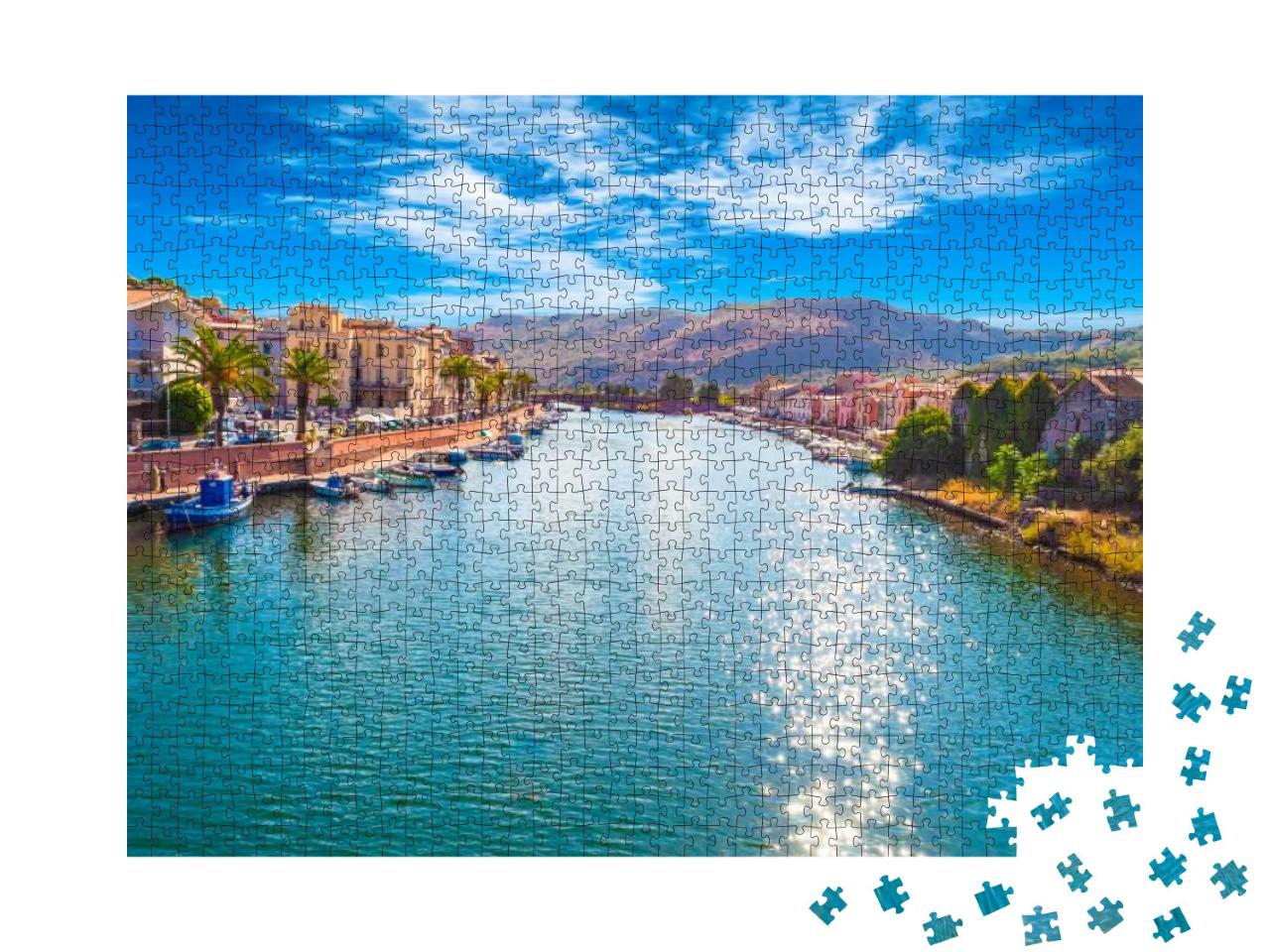Old Village of Bosa on the River Temo, in Sardinia, in a... Jigsaw Puzzle with 1000 pieces