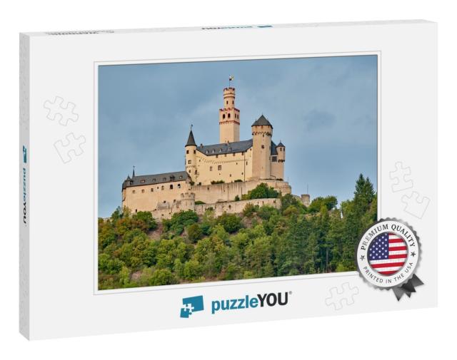 Marksburg Castle on Rhine River in Rhineland-Palatinate... Jigsaw Puzzle