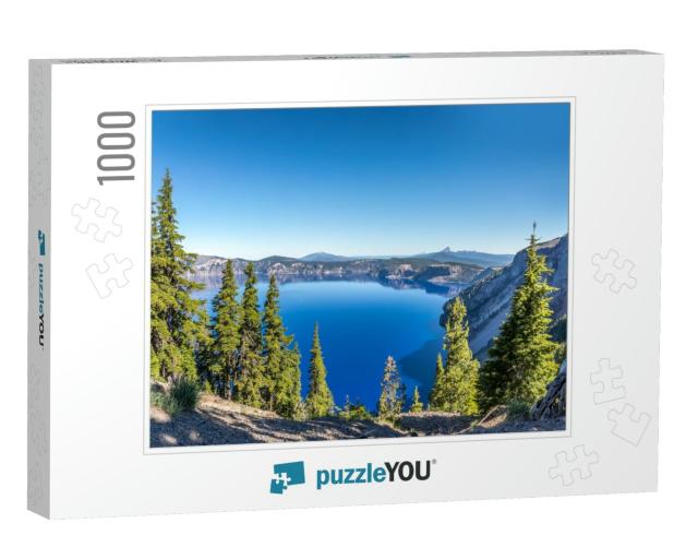 Panoramic View Over the Crater Lake, Crater Lake National... Jigsaw Puzzle with 1000 pieces