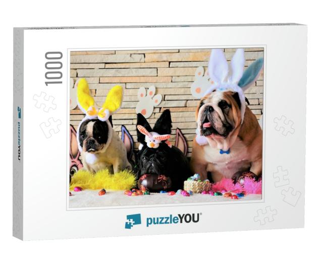 Hilarious Dogs Easter... Jigsaw Puzzle with 1000 pieces