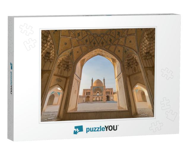A Historical Mosque in Kashan, Iran. the Mosque Was Built... Jigsaw Puzzle