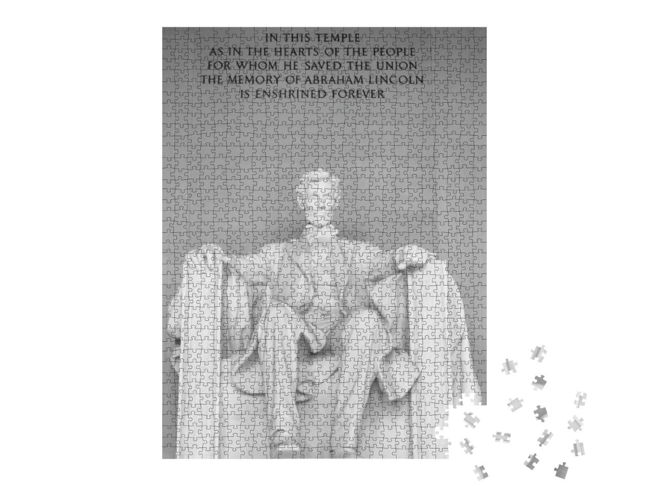 Abraham Lincoln Statue Detail At Lincoln Memorial - Washi... Jigsaw Puzzle with 1000 pieces