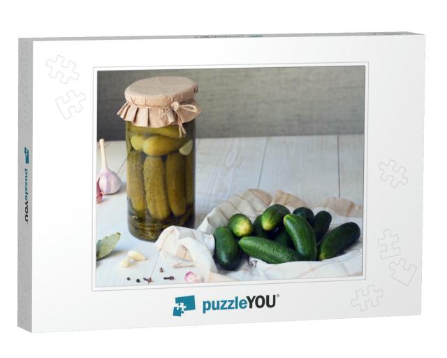 Pickled Cucumbers Are Canned Vegetables Prepared B... Jigsaw Puzzle