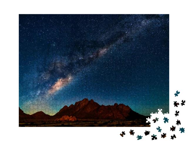 Night Landscape with the Milky Way in Namibia in the Spit... Jigsaw Puzzle with 1000 pieces