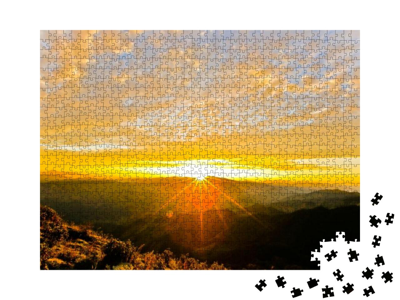 Background of the Rising Sun... Jigsaw Puzzle with 1000 pieces