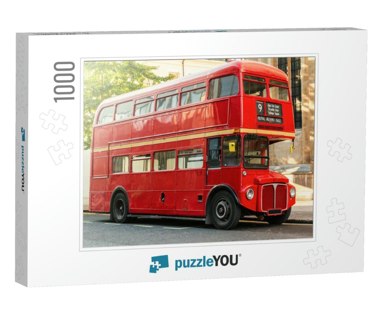 Red Double Decker Bus in London, Uk... Jigsaw Puzzle with 1000 pieces