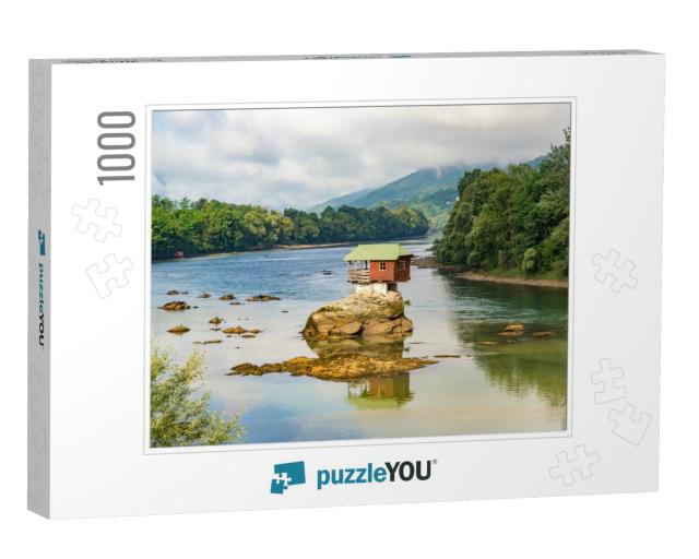 House in the River in the Drina Near Bajina Basta, Serbia... Jigsaw Puzzle with 1000 pieces