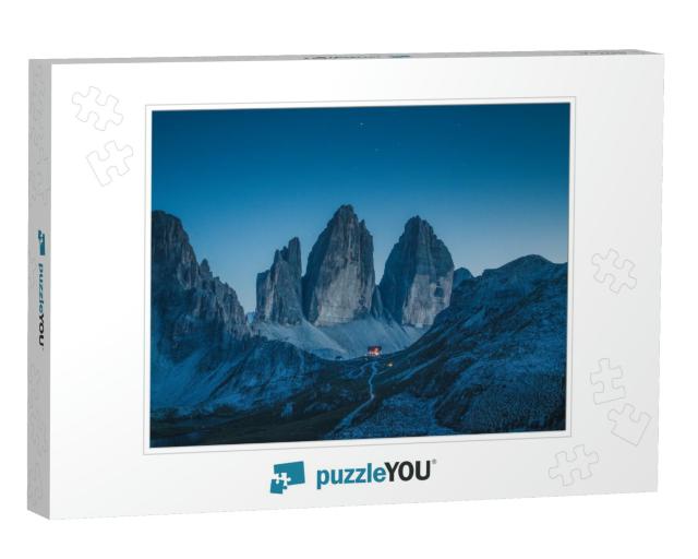 Beautiful View of Famous Tre Cime Di Lavaredo Mountains i... Jigsaw Puzzle