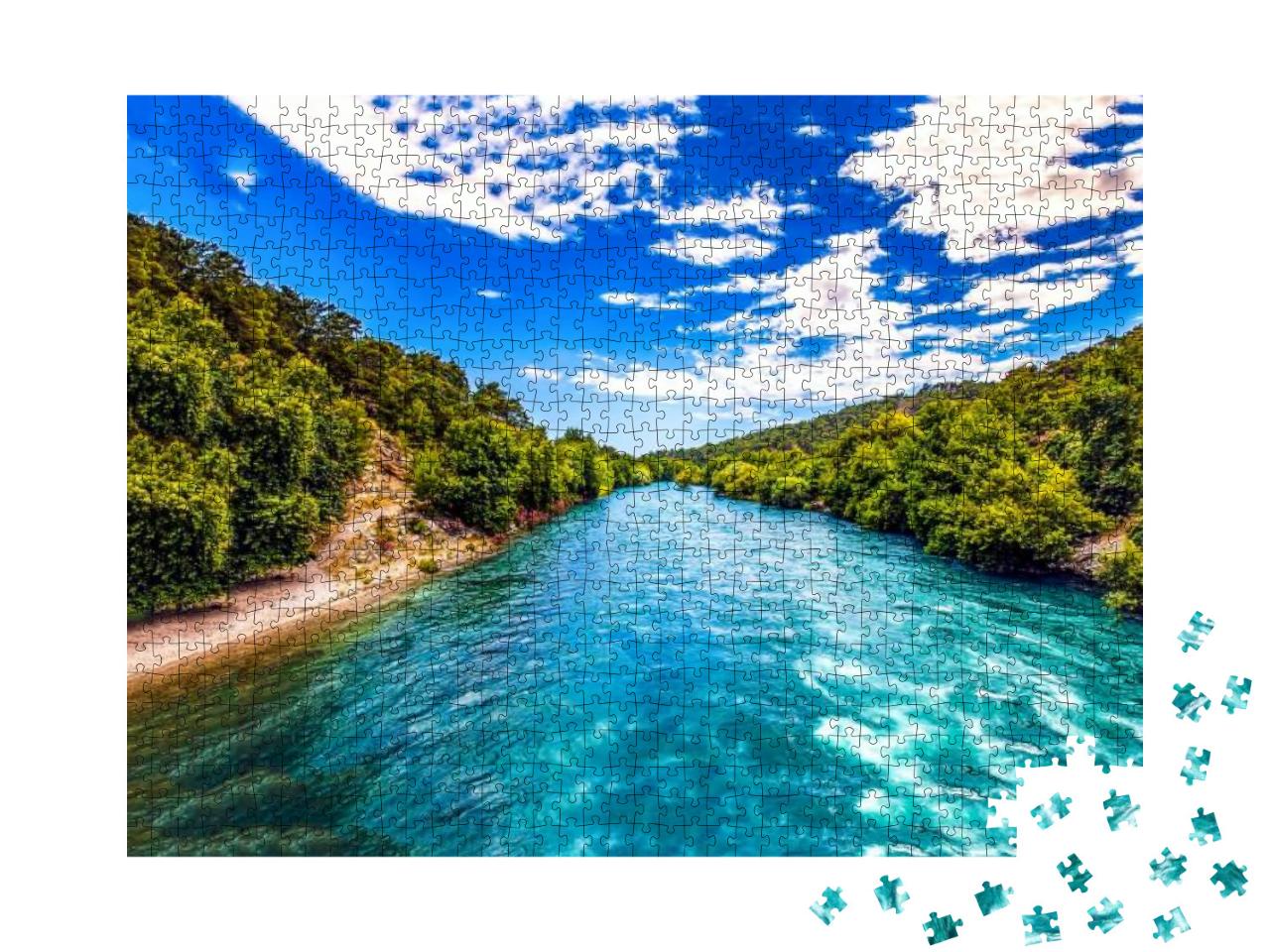 Spring Forest River Flow Landscape... Jigsaw Puzzle with 1000 pieces