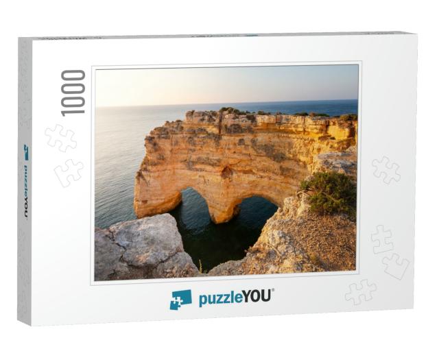 Heart Shaped Cliff in Algarve, Praia Marinha, Portugal... Jigsaw Puzzle with 1000 pieces