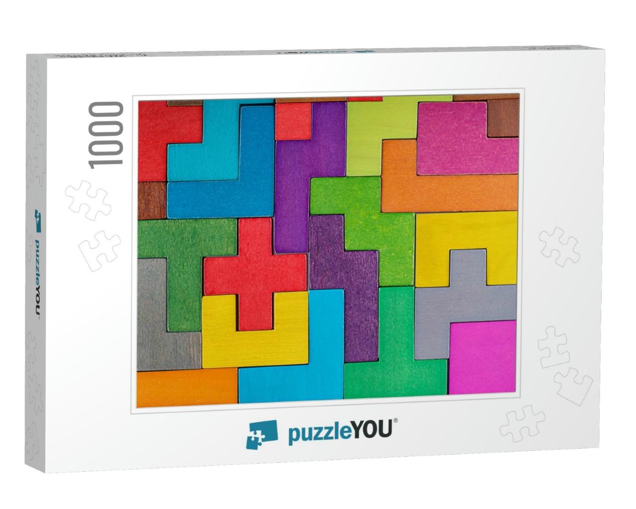 Abstract Background. Background with Different Colorful S... Jigsaw Puzzle with 1000 pieces