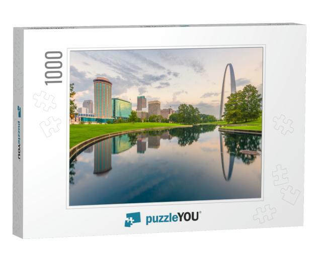 St. Louis, Missouri, USA City Skyline & Park in the Mornin... Jigsaw Puzzle with 1000 pieces
