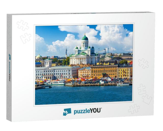 Scenic Summer Panorama of the Market Square Kauppatori At... Jigsaw Puzzle