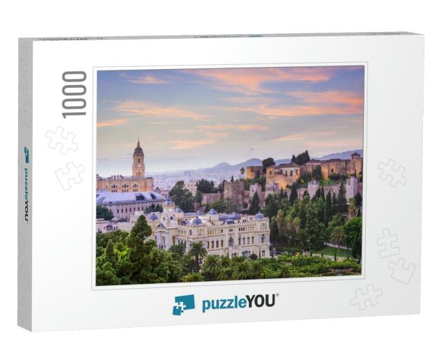 Malaga, Spain Cityscape At the Cathedral, City Hall & Alc... Jigsaw Puzzle with 1000 pieces