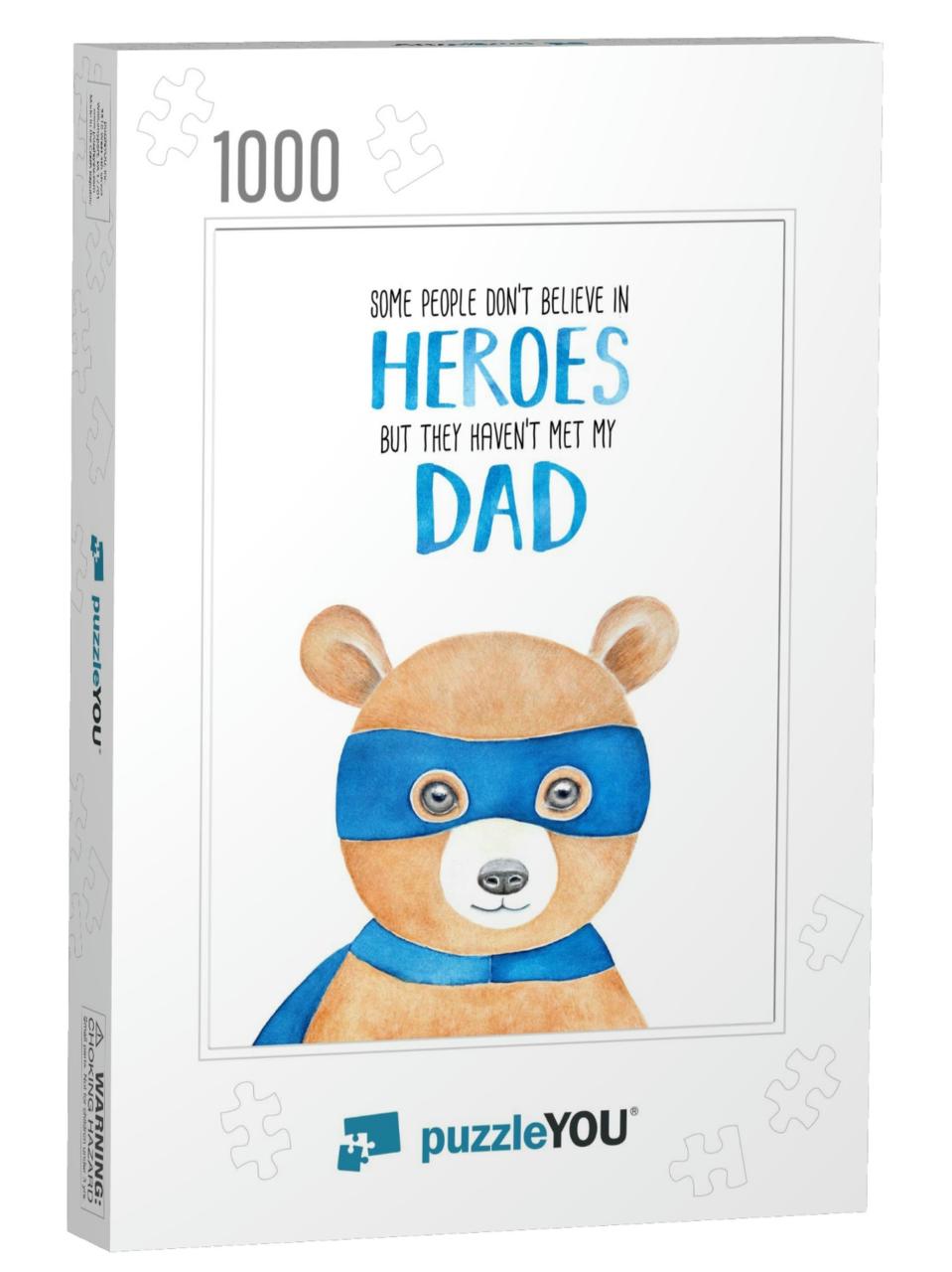 Happy Fathers Day Card Design with Little Teddy B... Jigsaw Puzzle with 1000 pieces
