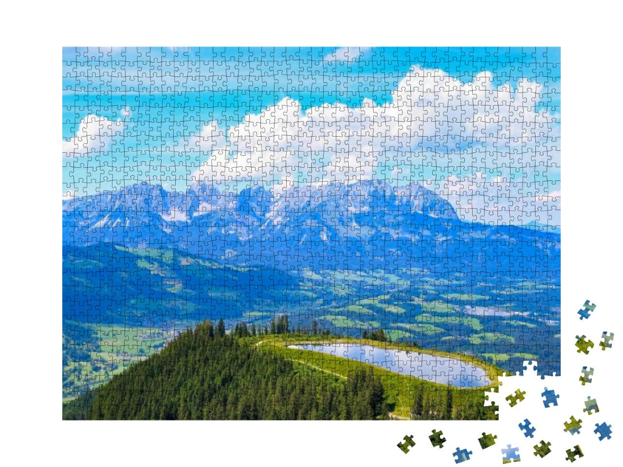 Walking Hiking Clouds Sky Green Alps Tirol Wilder Kaiser... Jigsaw Puzzle with 1000 pieces