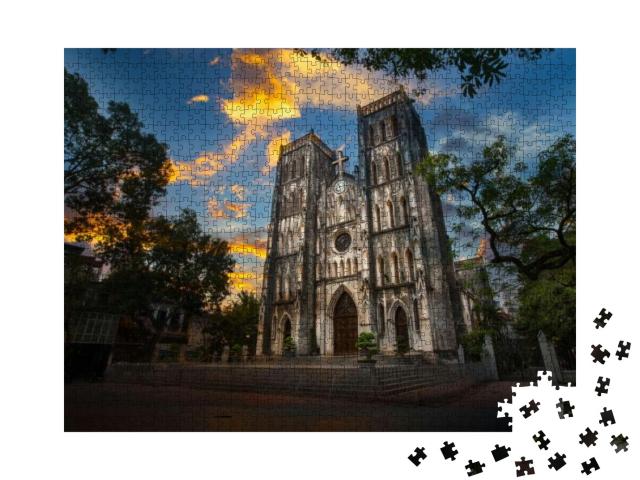 St. Josephs Cathedral, is a Church on Nha Tho Church Stre... Jigsaw Puzzle with 1000 pieces