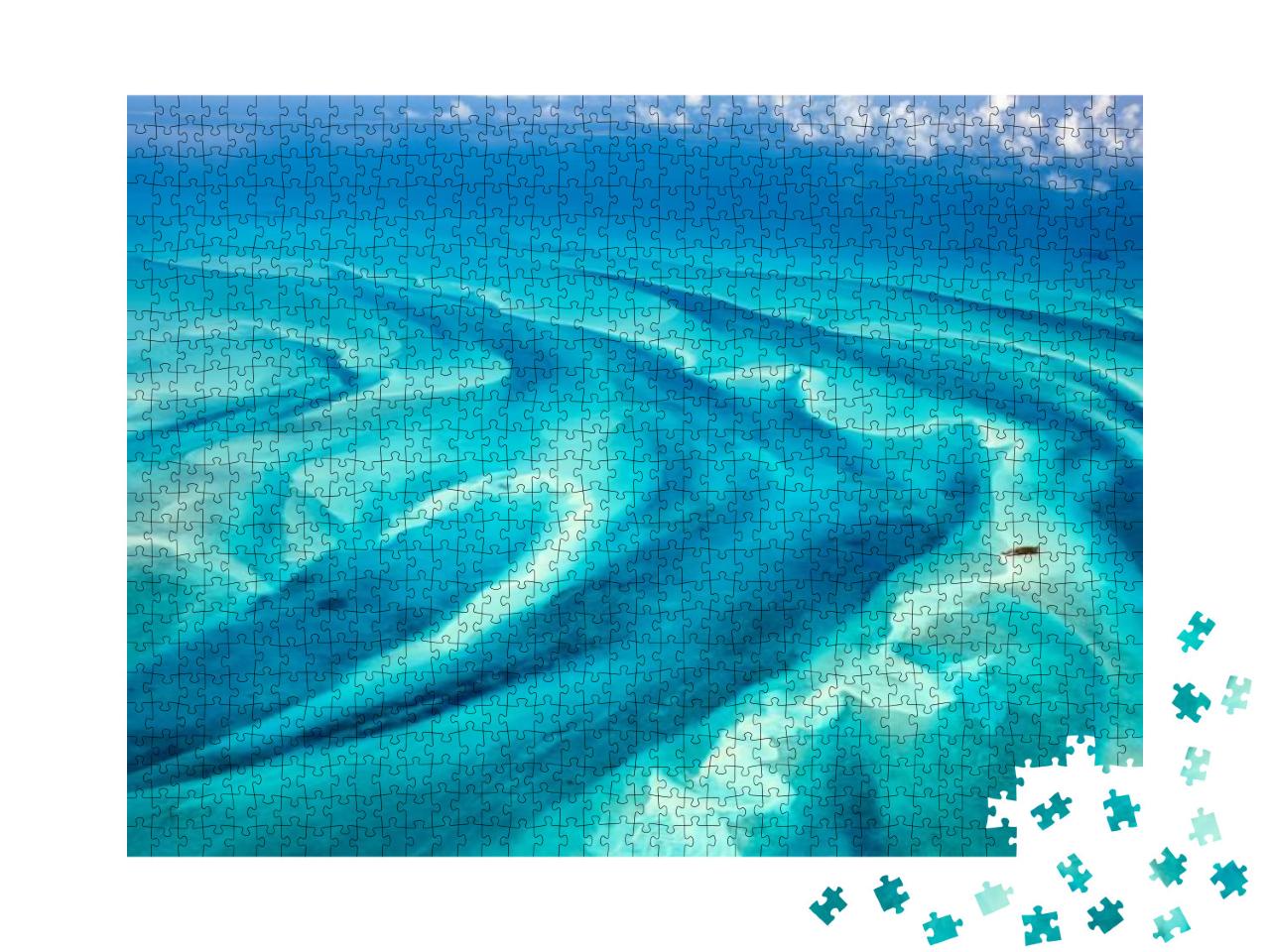Beautiful View of Bahamas Islands from Above... Jigsaw Puzzle with 1000 pieces