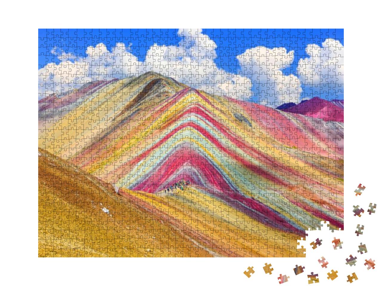 Vinicunca, Cusco Region, Peru. Montana De Siete Colores... Jigsaw Puzzle with 1000 pieces