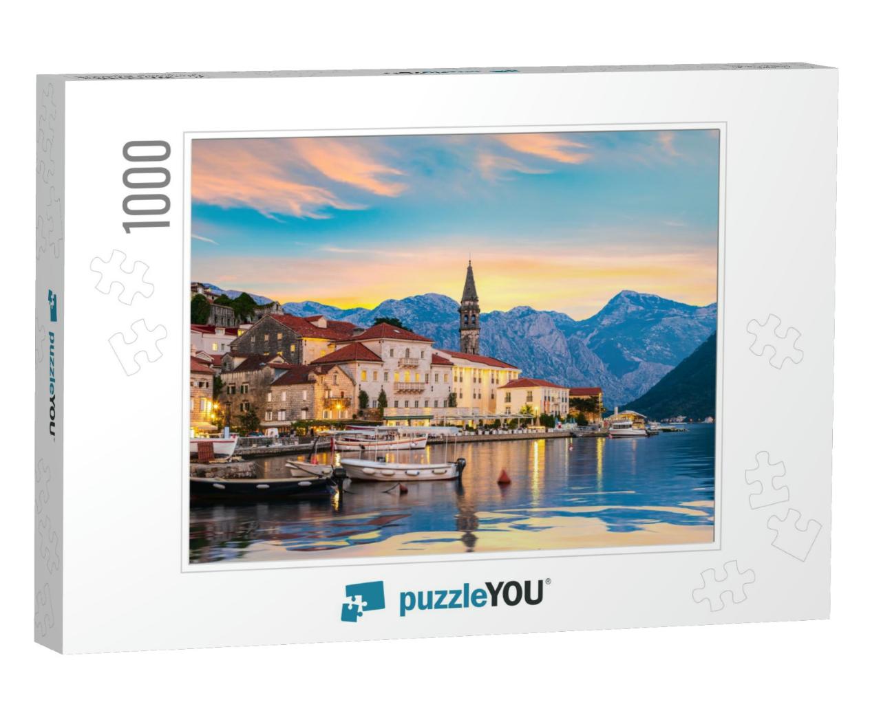 Historic City of Perast in the Bay of Kotor in Summer At... Jigsaw Puzzle with 1000 pieces