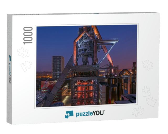 Luxembourg Esch Belval Furnace Office Building Night View... Jigsaw Puzzle with 1000 pieces