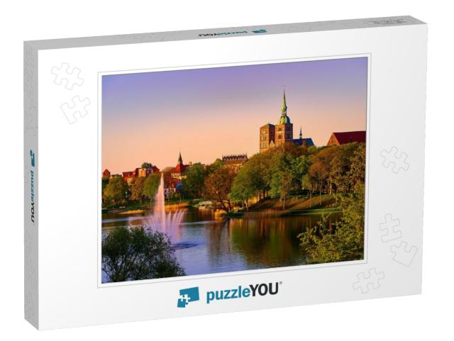 Evening Scene with Skyline of Historic Stralsund... Jigsaw Puzzle