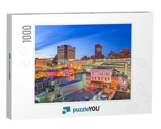 Memphis, Tennessee, USA Downtown Cityscape At Dusk Over Be... Jigsaw Puzzle with 1000 pieces