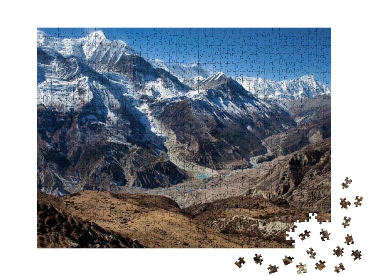 Annapurna Circuit, Way to Ice Lake... Jigsaw Puzzle with 1000 pieces