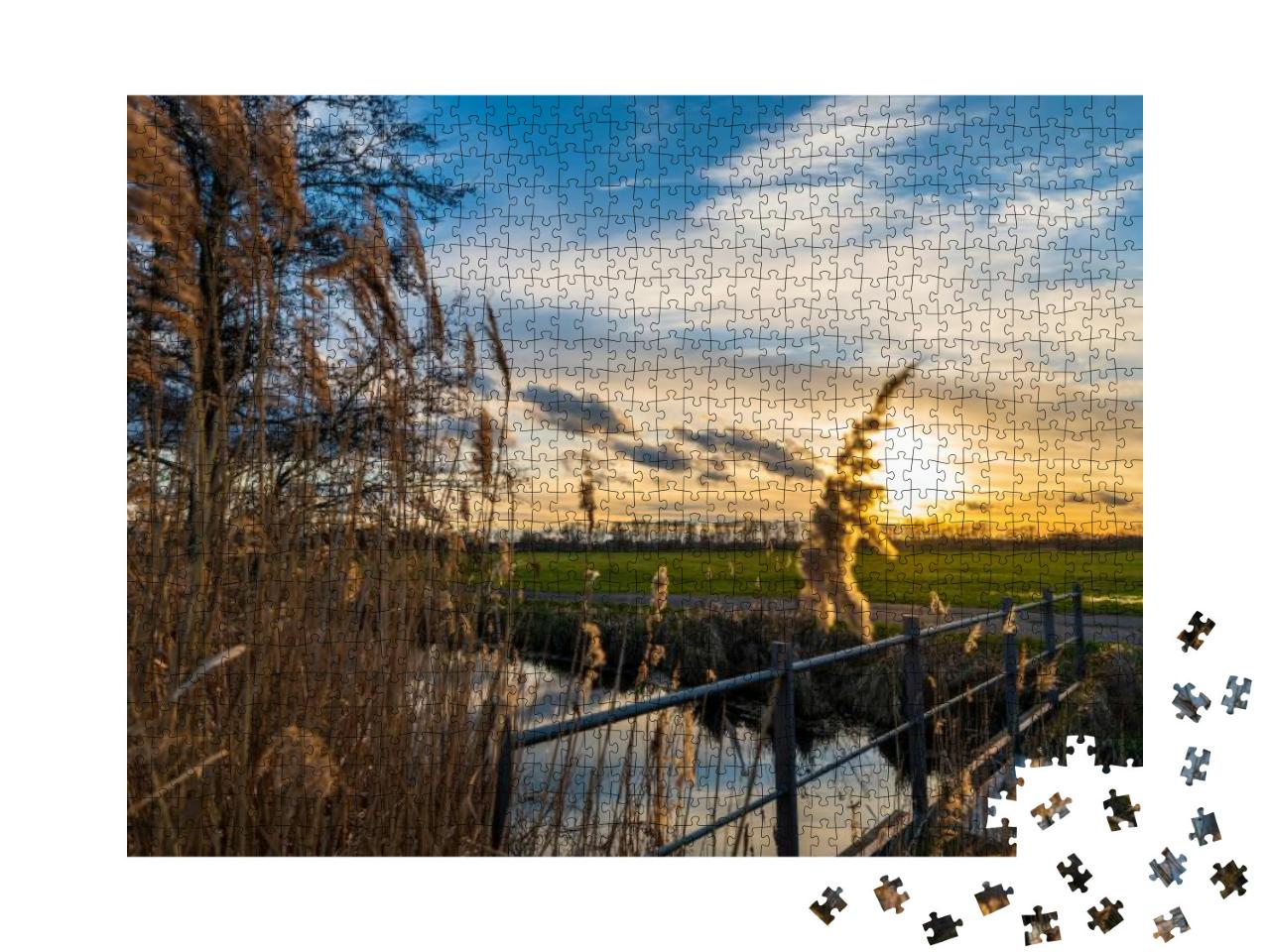 Sunset in the Spree Forest... Jigsaw Puzzle with 1000 pieces