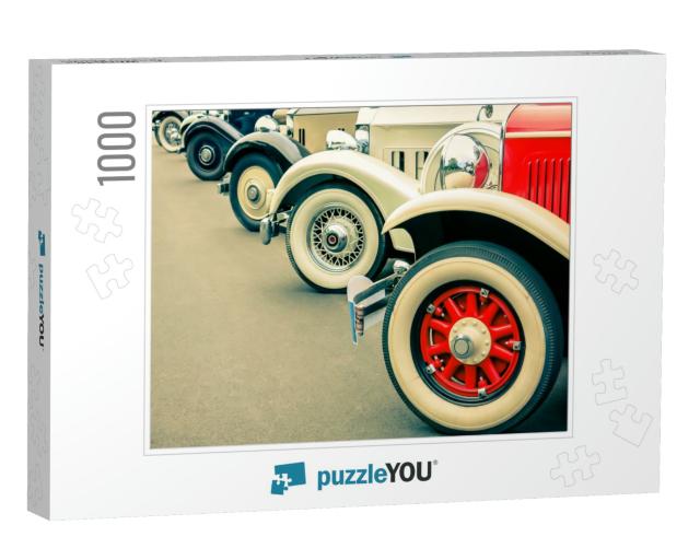 Vintage Car Wheels - Classic Vehicles... Jigsaw Puzzle with 1000 pieces